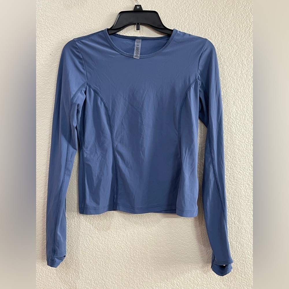 Beyond Yoga Women's Long-Sleeve Active Top in Slate Blue